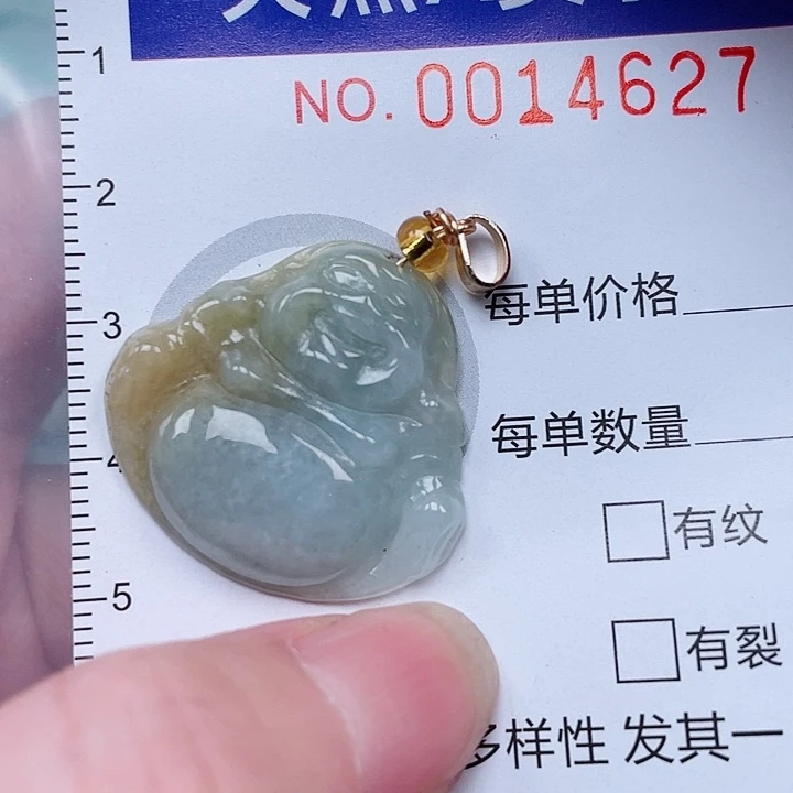 翡翠未镶嵌吊坠(赠链)