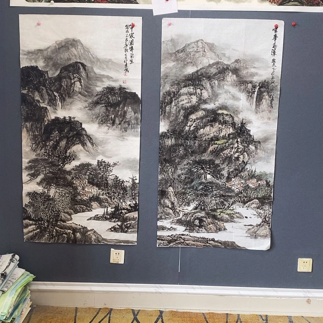 用***8国画李珍军68.138手绘画芯