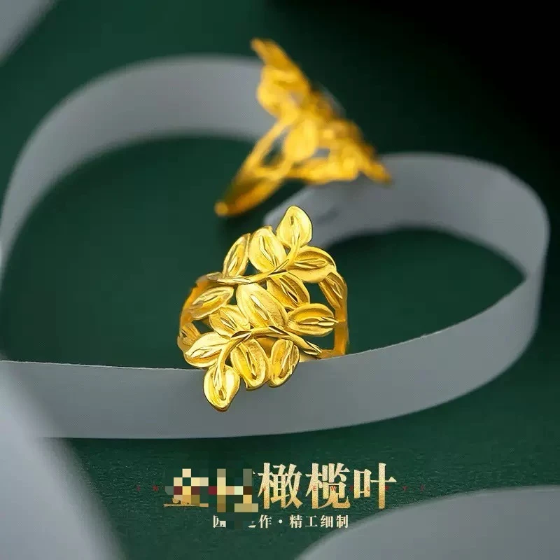 合金戒指 JX  新品   橄榄叶戒指  气质时尚