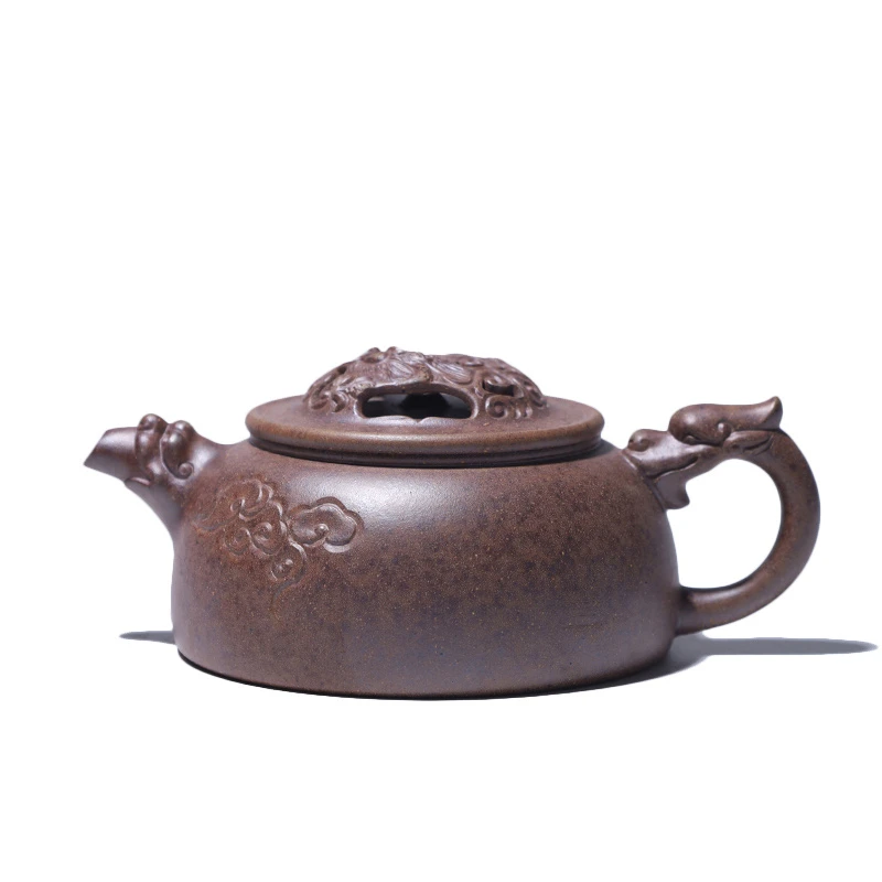 大吉羊柴烧 宜兴紫砂壶茶壶 原矿本山绿泥飞龙乘云170ml徐顺伟