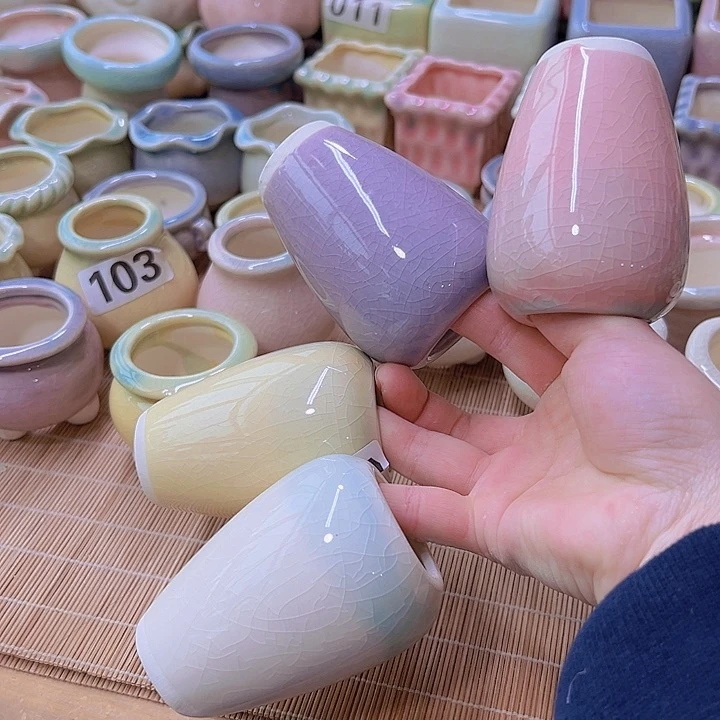 红陶陶瓷花盆当场满12包邮