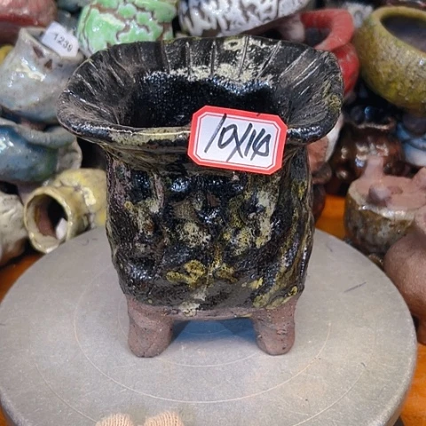 粗陶花盆手工花盆制作就这样