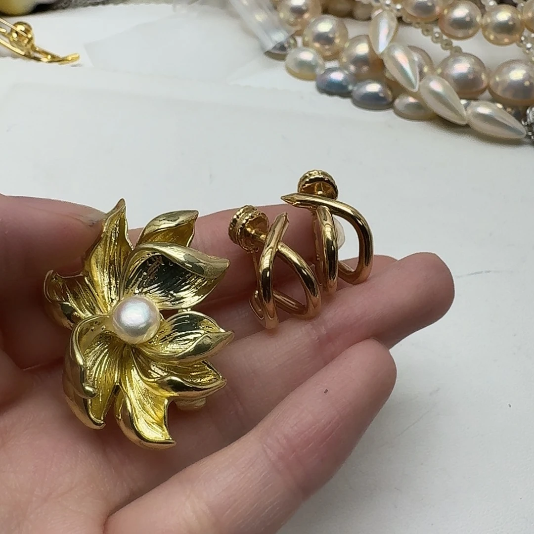 淡水珍珠耳饰未镶嵌