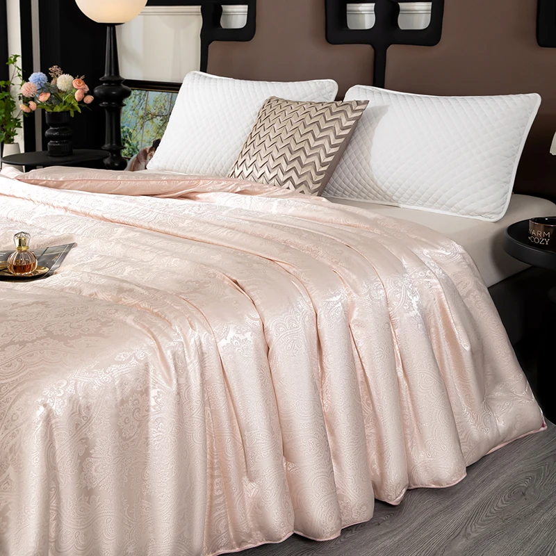 【20天试睡】蚕丝被欧式贡缎提花双人加厚冬被春秋被空调被