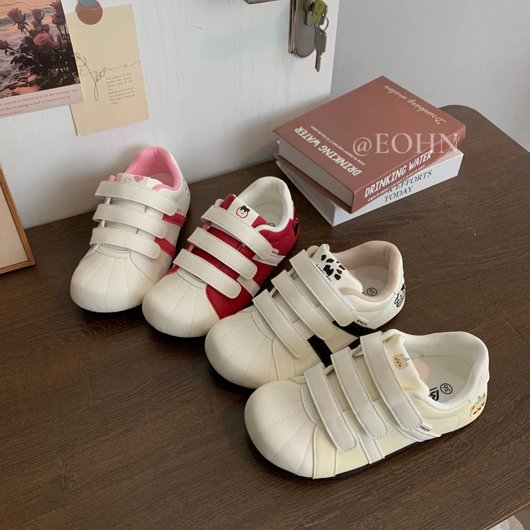 【eohn】2025夏季圆头可爱魔术贴德训鞋软底休闲时尚百搭休闲ins