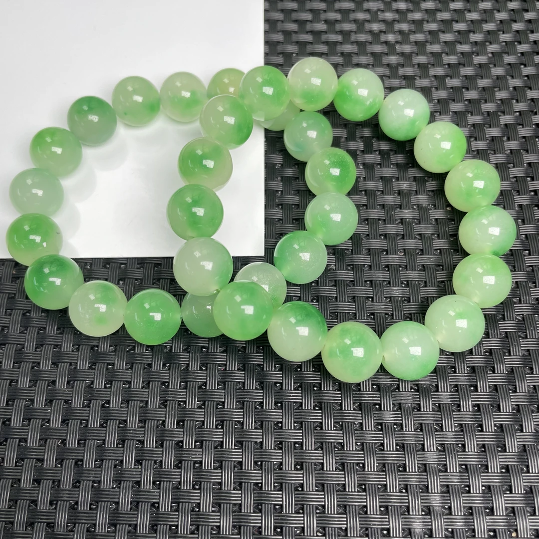 【大北】绿色花12m圆珠手链/QW517-精致女士手串多样性发一