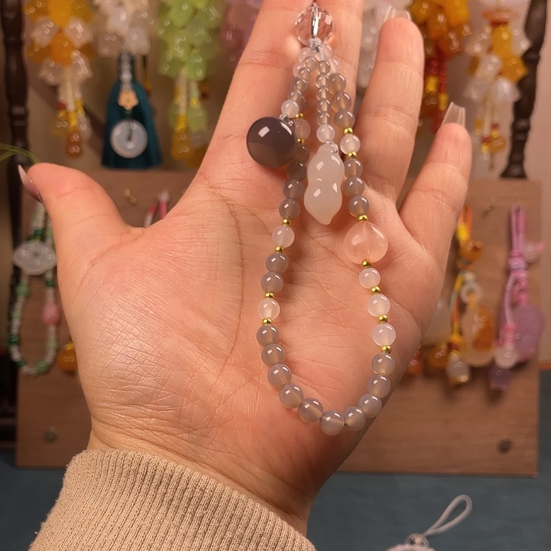 新品高级灰精致手机链