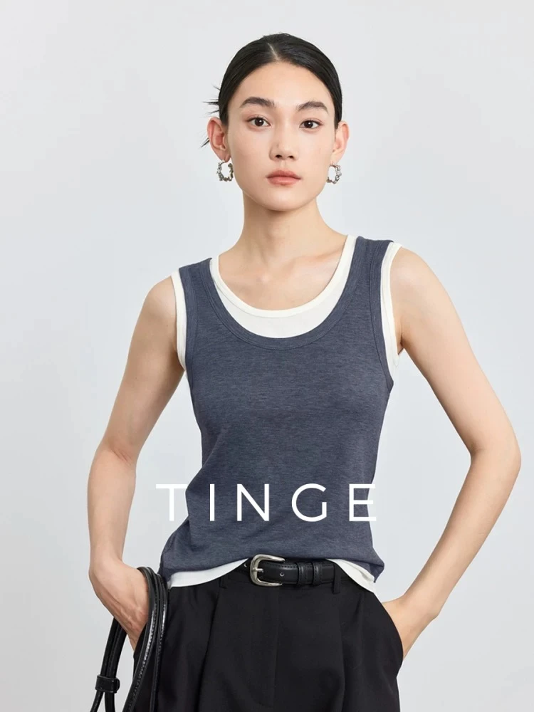 TINGE/贴己贴己假两件背心