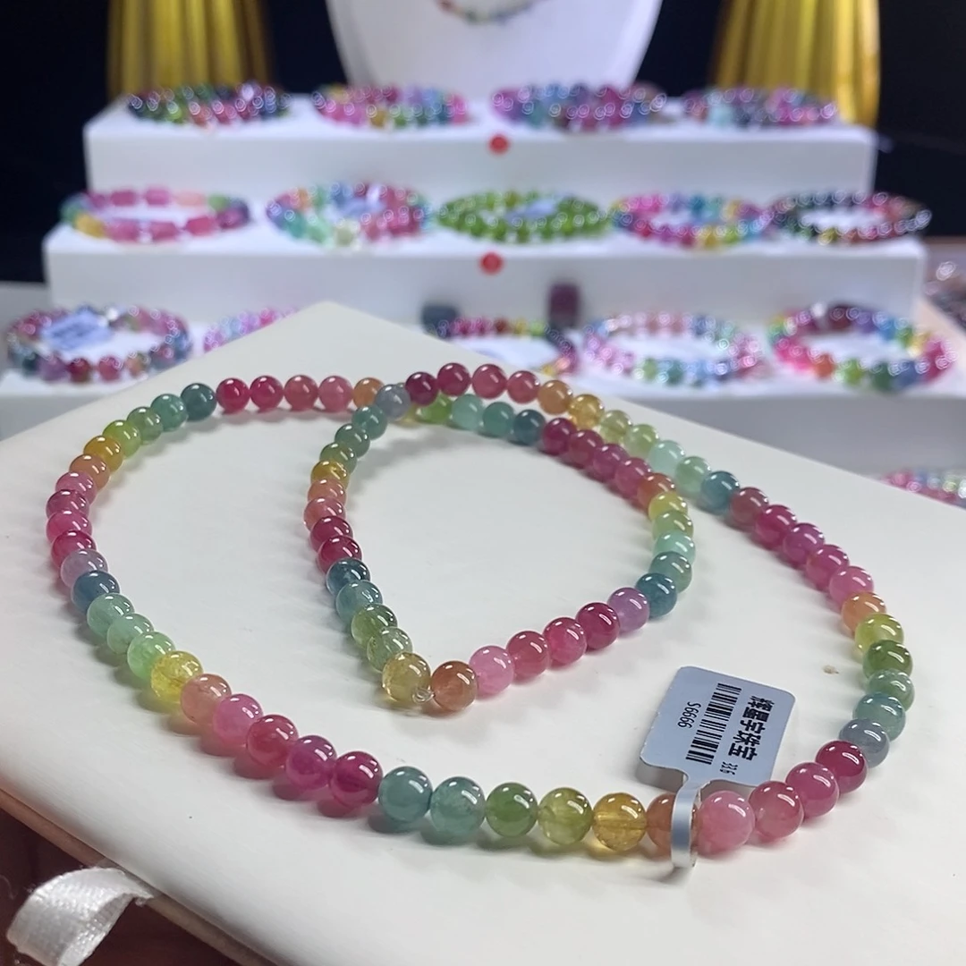 未镶嵌手链碧玺荧光三圈