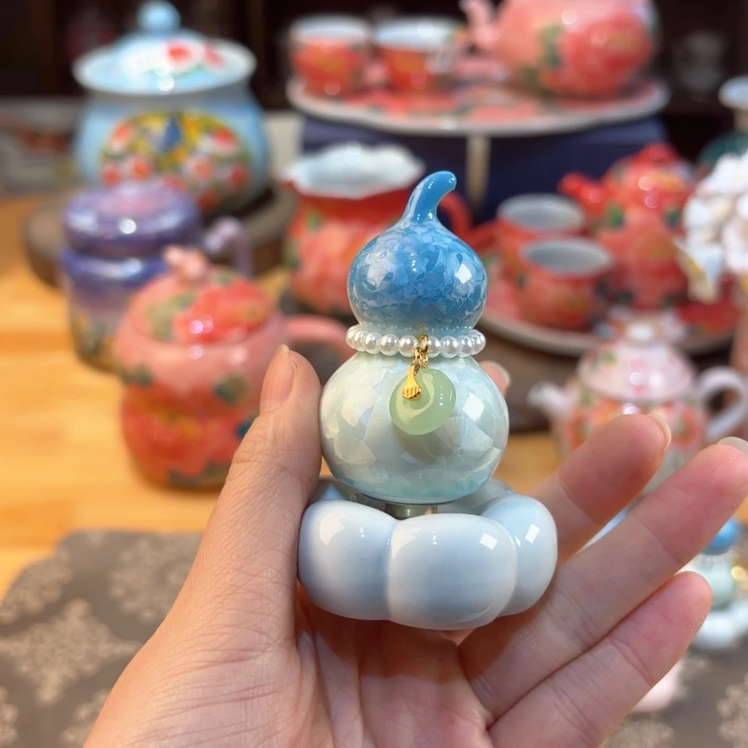 景德镇手绘高温釉下彩陶瓷茶具