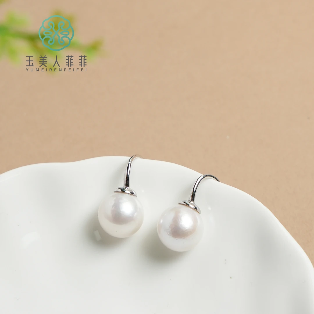 菲菲珠宝好~S925珍珠耳坠约12mm+