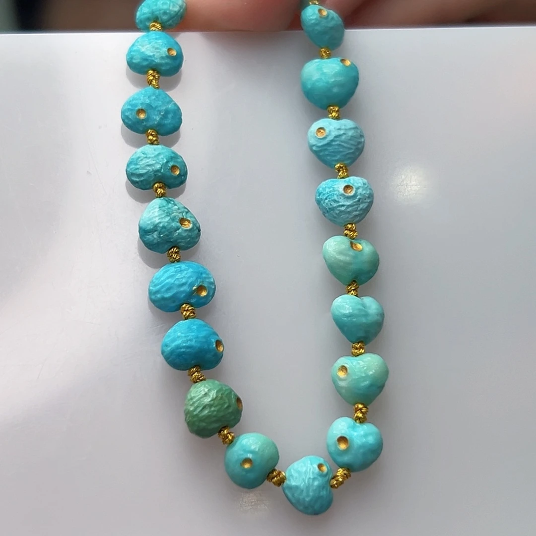 绿松石珠宝奇石18K金镶嵌