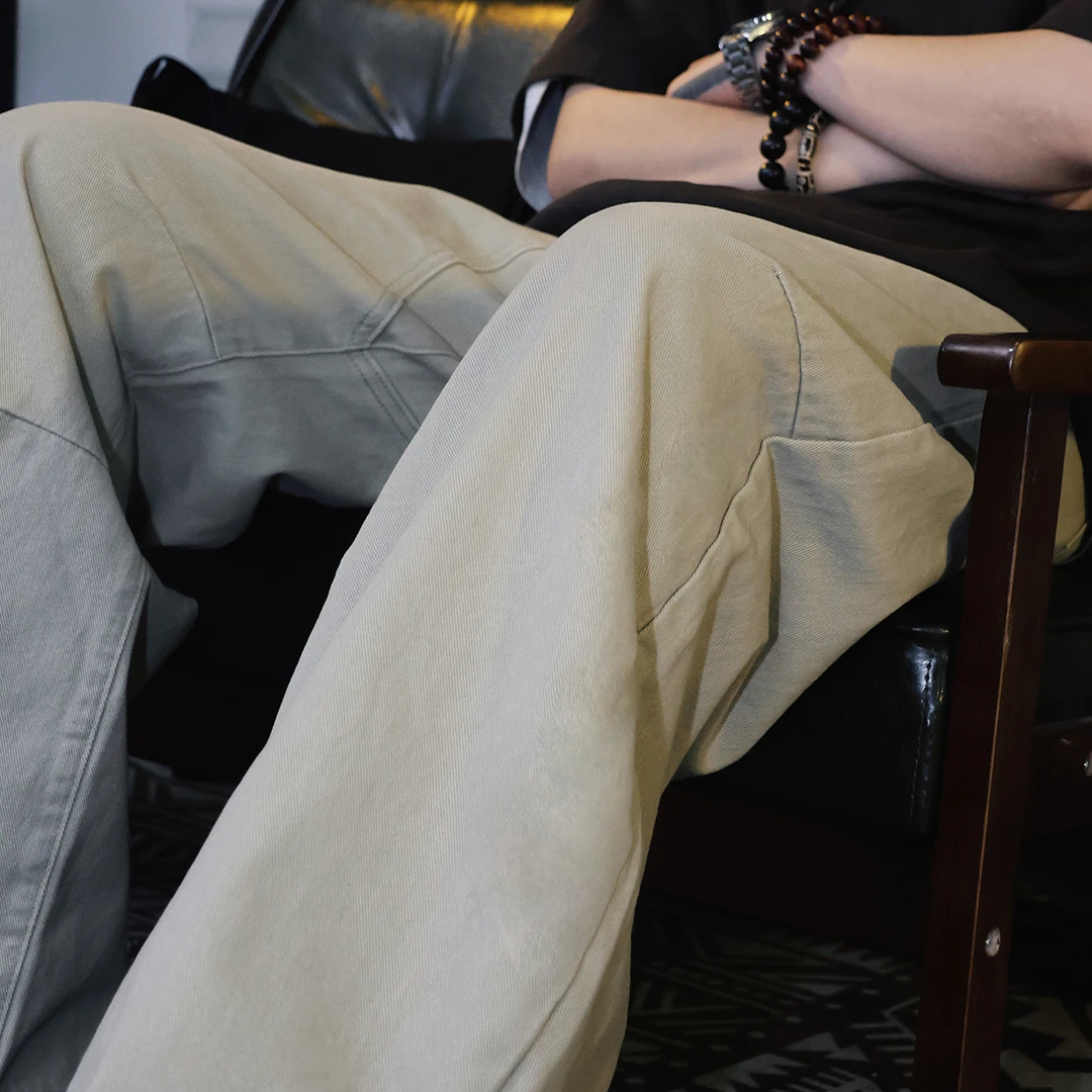 纯棉休闲裤男女同款裤子春季时尚百搭宽松透气立体剪裁长裤春秋