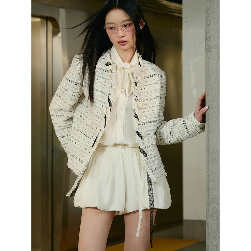 PINPINPLUS丨「玫瑰香颂」 富家千金高级感小香风外套PABEA131001Y