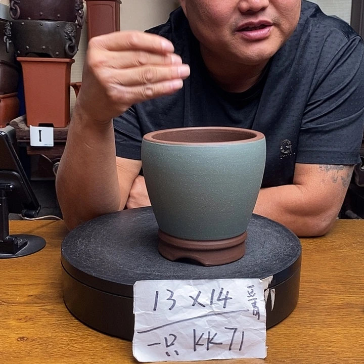 紫砂花盆货号一只KK71