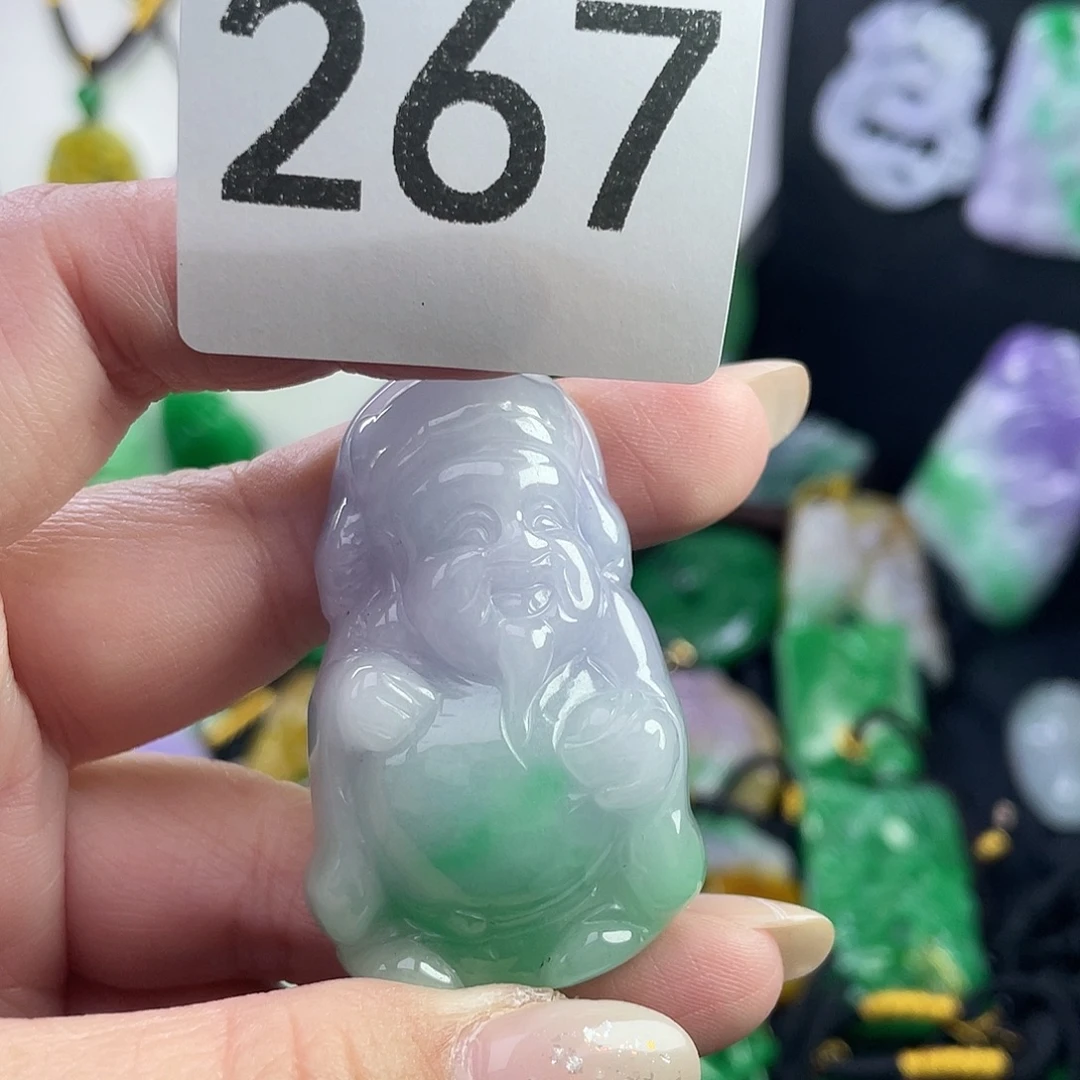 翡翠未镶嵌吊坠(赠链)