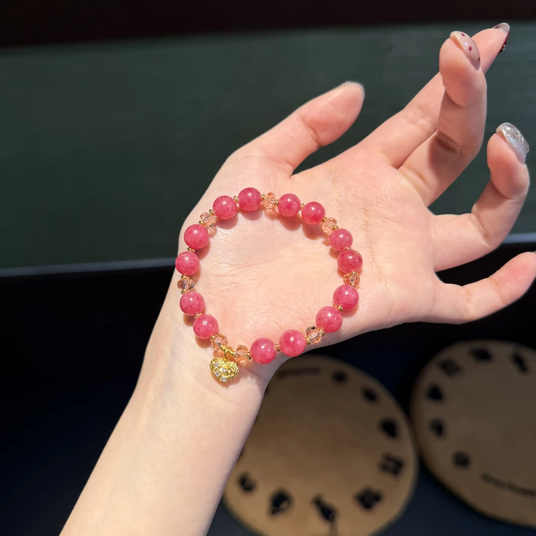 E*溜溜梅*爱心滴流满色蔷薇辉石手串  多样性发其一