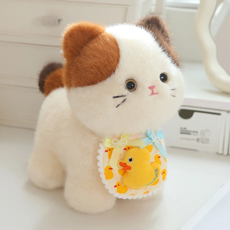 毛绒猫咪公仔毛绒玩具玩偶娃娃三花摆件
