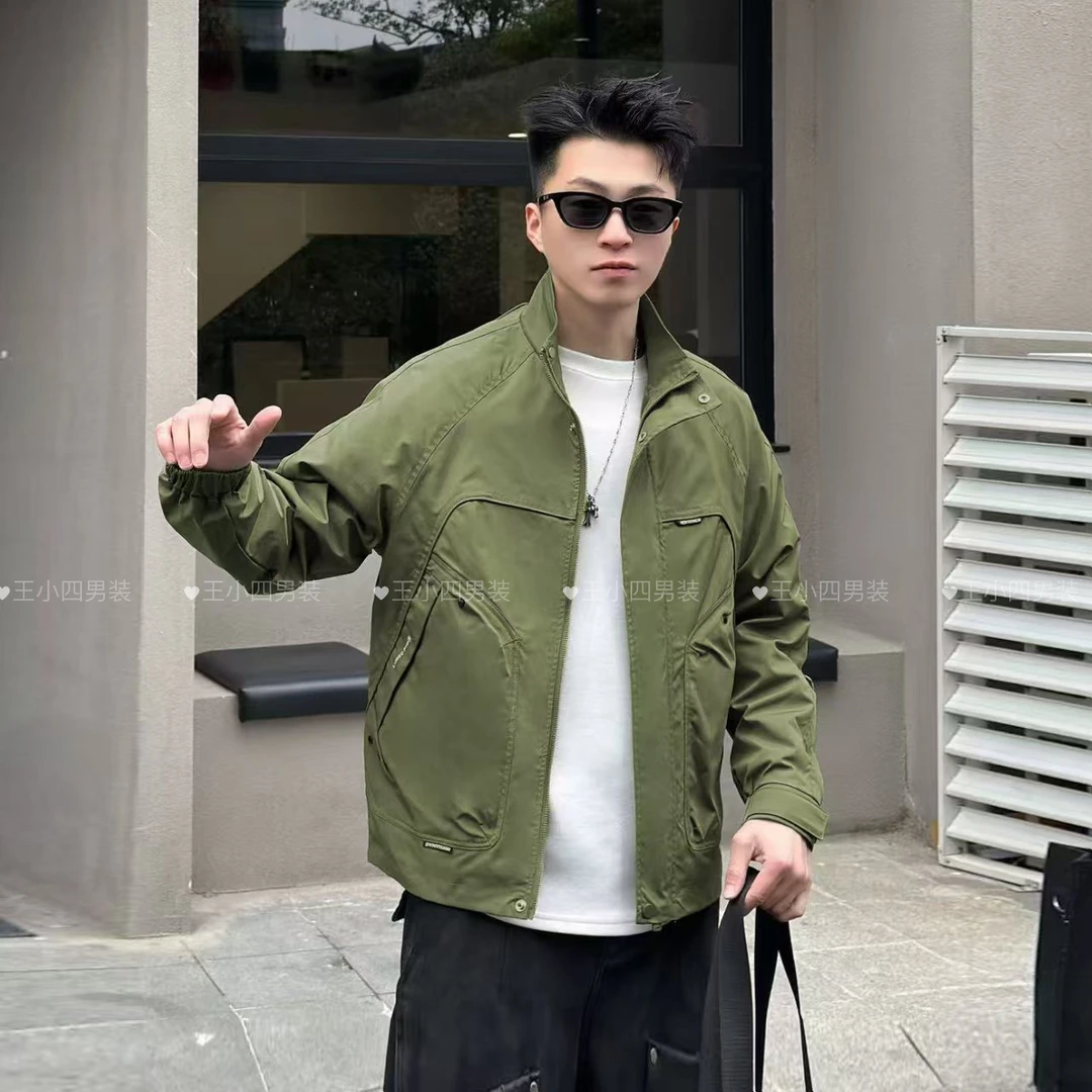 春季新款男士夹克立领休闲时尚夹克外套#8131