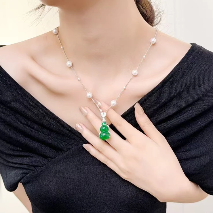 钛钢项链 小众满天星珠珠链小葫芦项链女轻奢时尚锁骨链百搭饰品