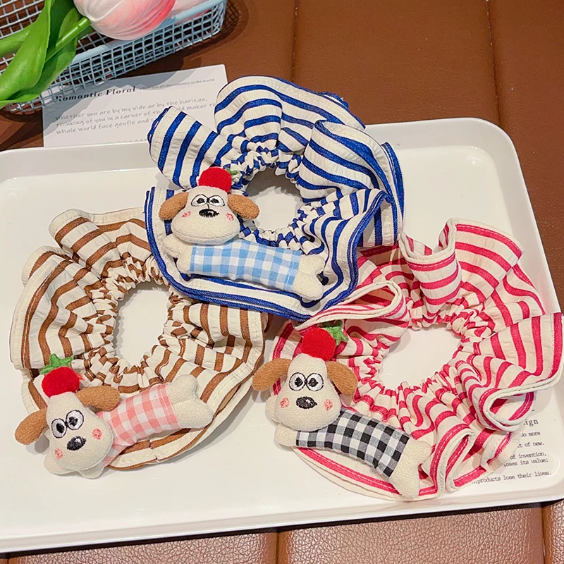 Hi puppy!可爱立体小狗大肠圈发绳趣味玩偶发圈头绳丸子头皮筋