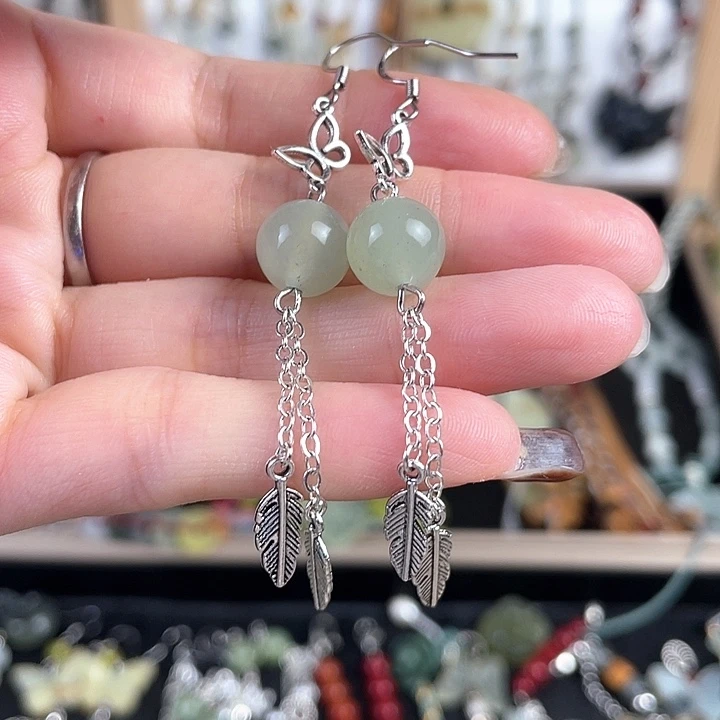 蛇纹石玉合金颈饰