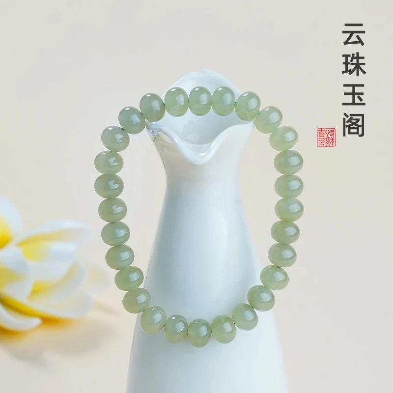 Q68晴水手串1百搭女士时尚简约素圈单圈玉手串妈妈百搭