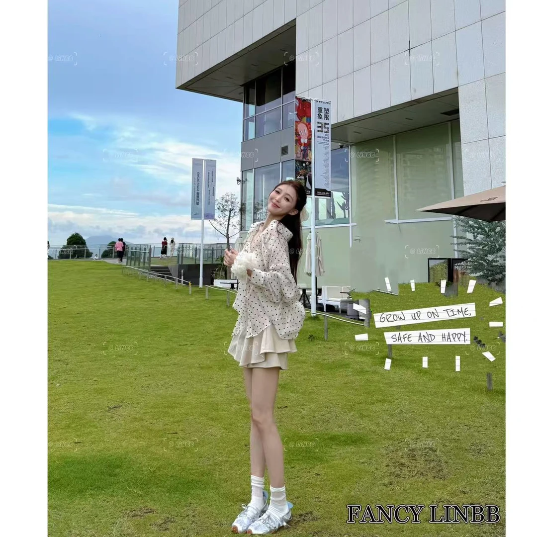 【糯米丸】林北鼻·莱赛尔天丝微透防晒显瘦宽松衬衫