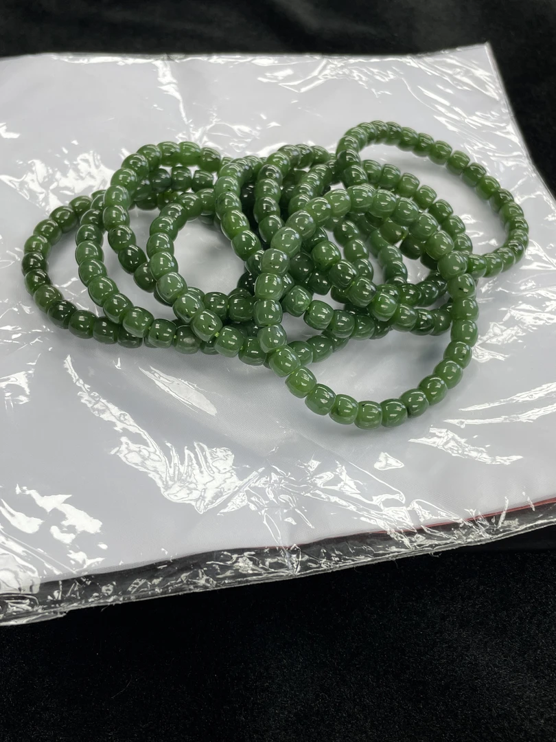 【小耿珠宝】和田碧玉直切手串/新（多样性发其一）