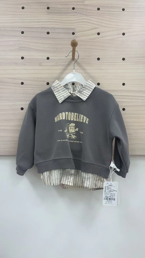 6101摩卡假两件儿童卫衣