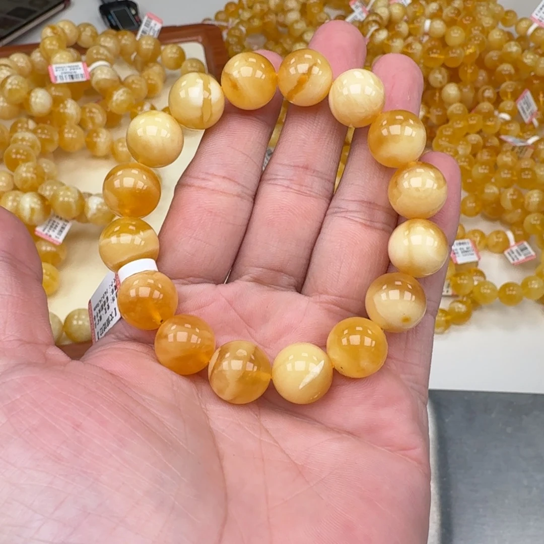 蜜蜡未镶嵌手链蜜蜡手串