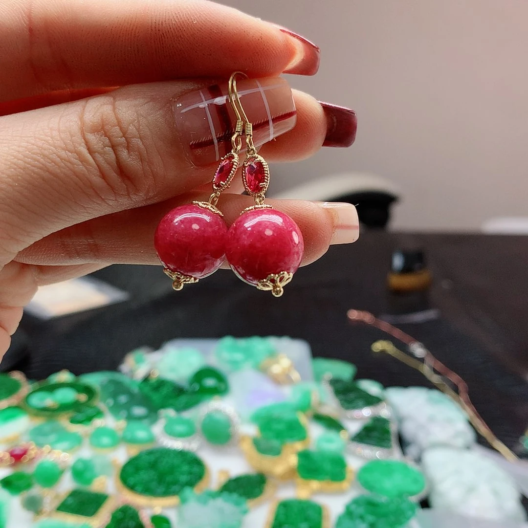 【闪购商品】翡翠耳饰银S925镶嵌，