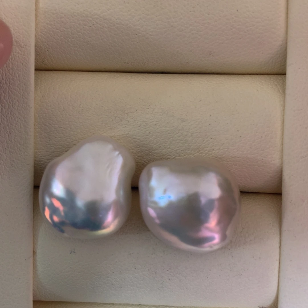银S925镶嵌淡水珍珠耳饰