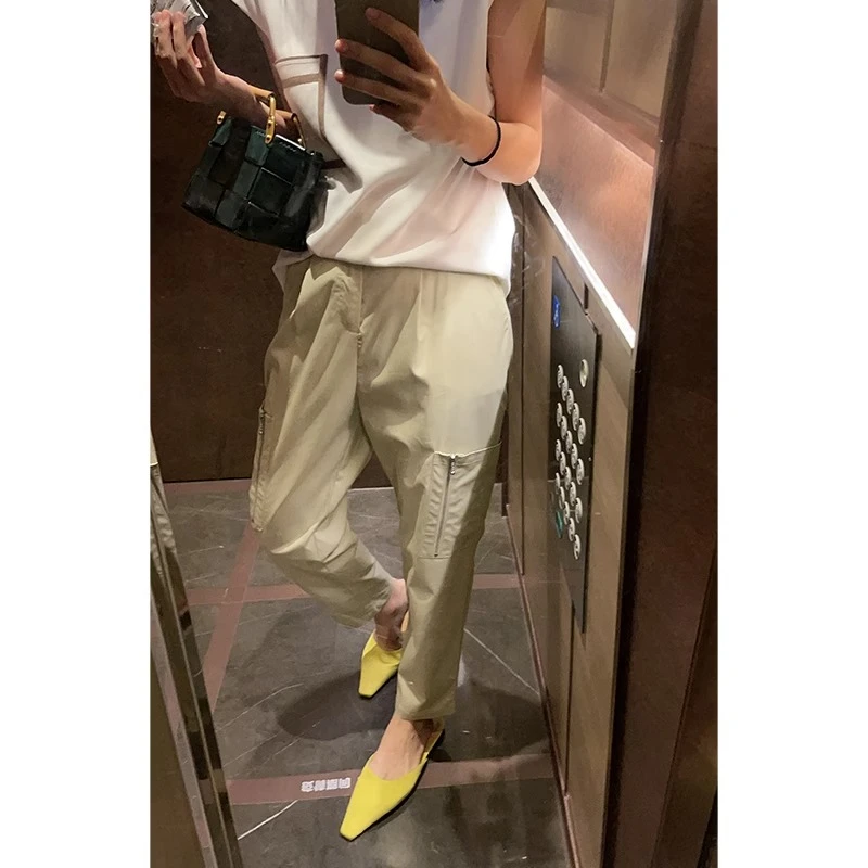 美洋MEIYANG【特卖捡漏】贝克口袋工装裤 立体锥形九分夏季