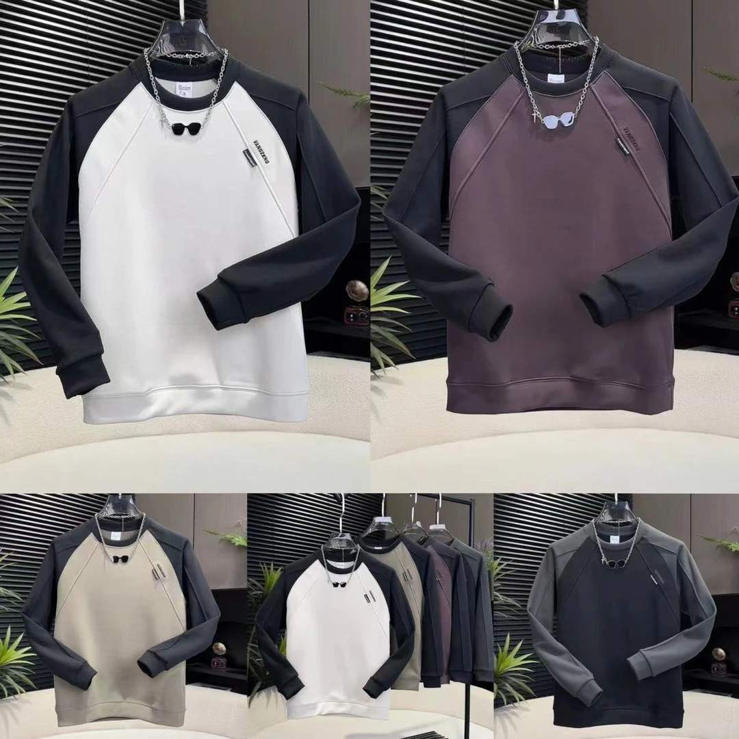 秋款男士拼色百搭长袖卫衣圆领卫衣6700