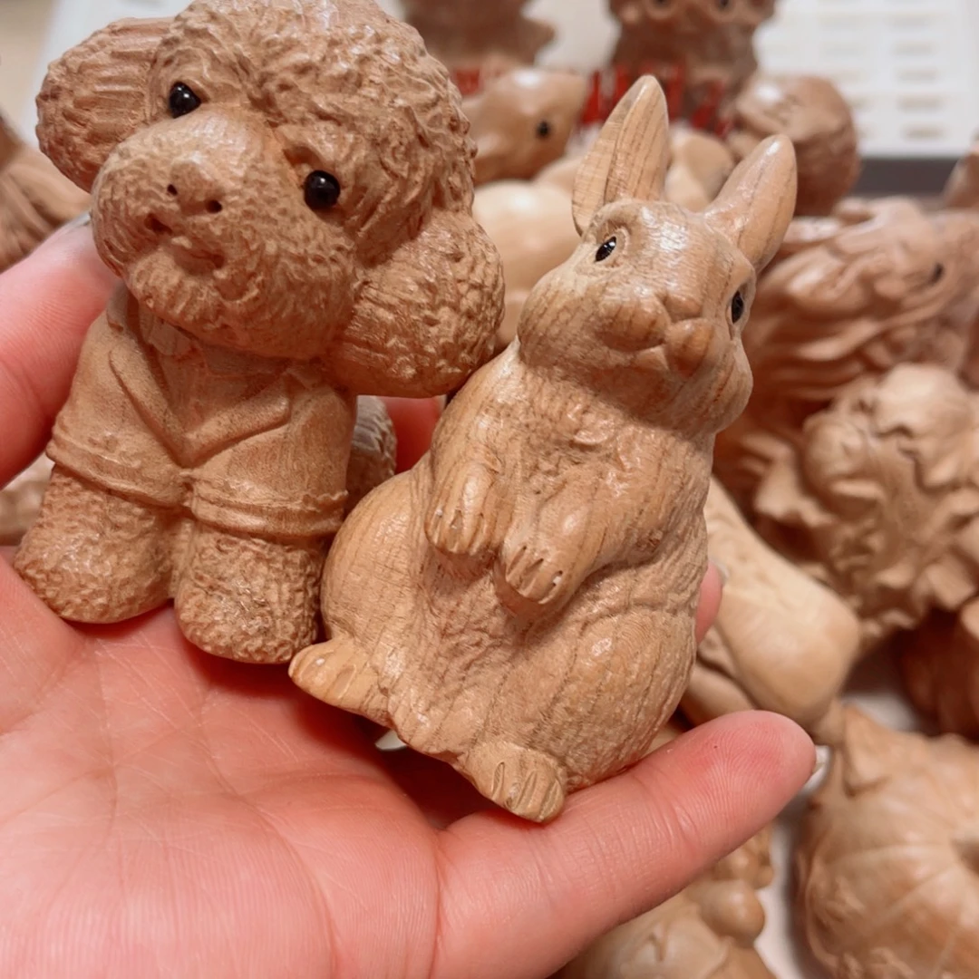 文***然香榧木瑕疵手把2个