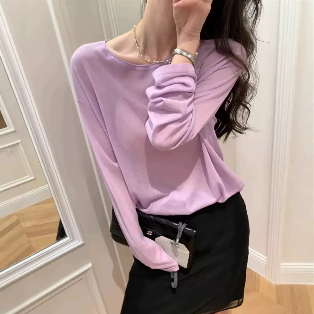 蜜柚家 高级感显瘦气质紫防晒衫长袖
