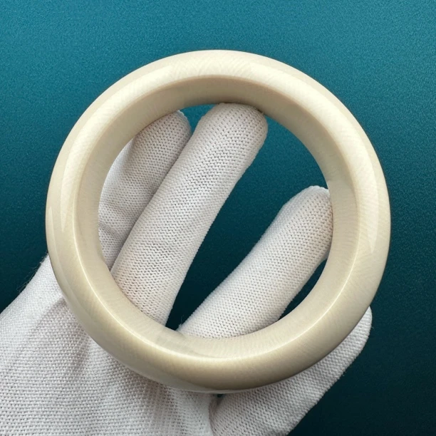 U2801天然猛犸 爆满纹宽条手镯59mm一物一图 假一罚十