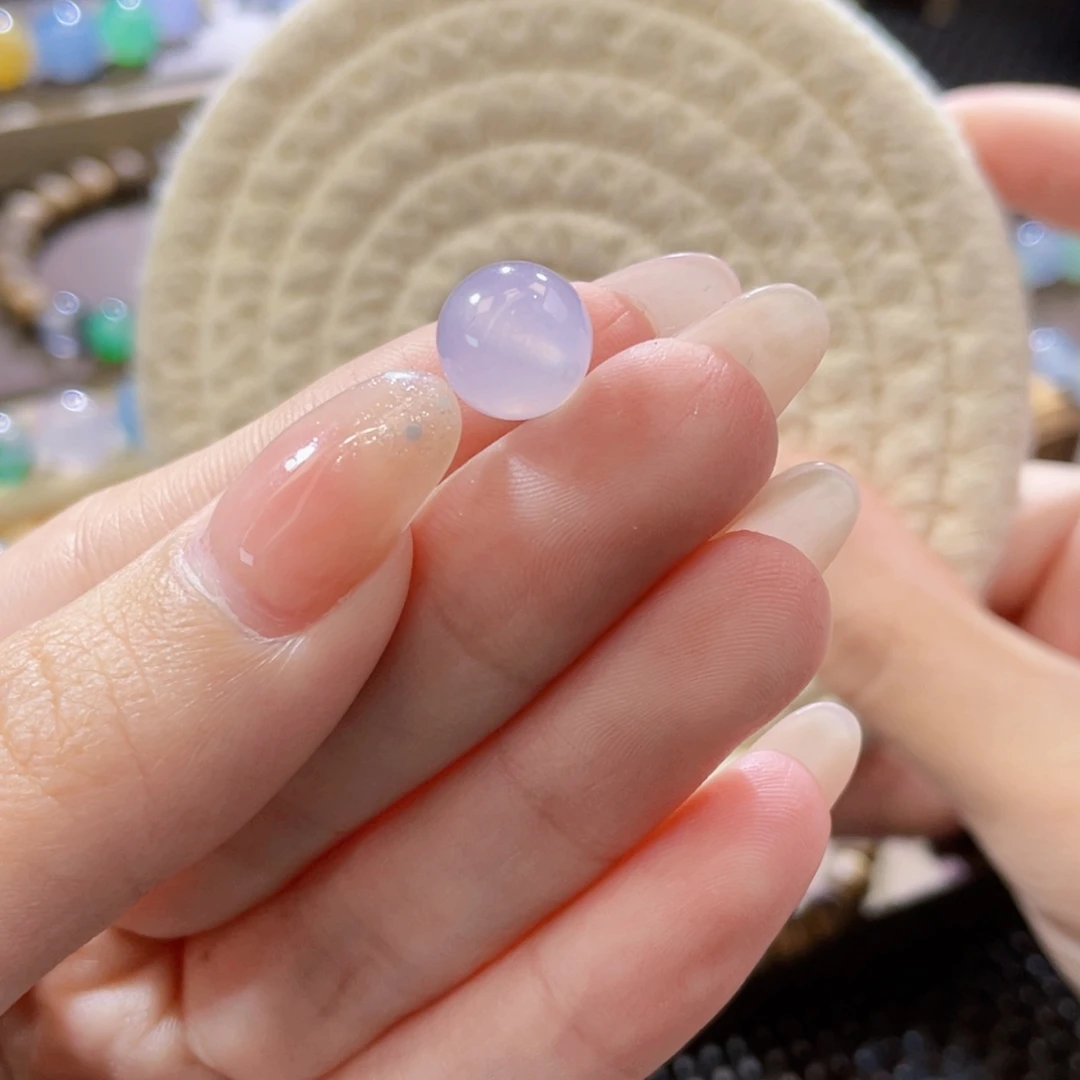 翡翠未镶嵌手链卡10樱花粉