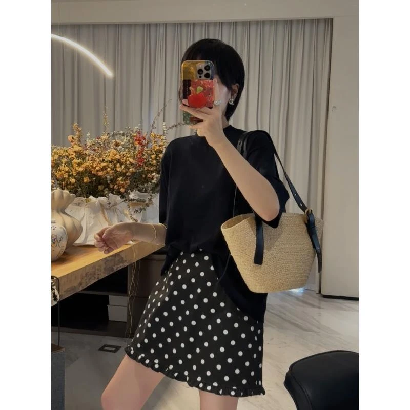 【三醋酸圆领短袖】日本进口三醋酸针织圆领短袖  J25DX428