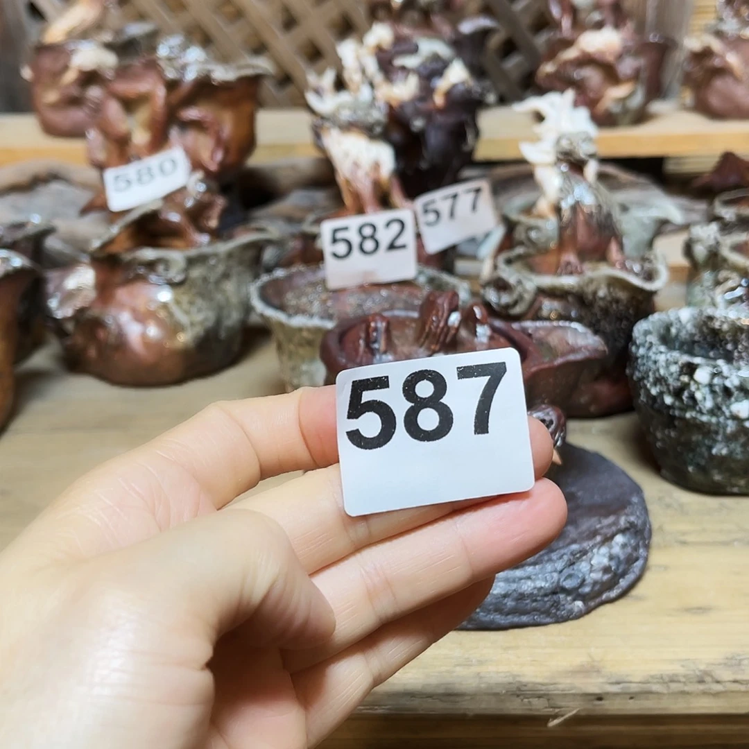 杯名***”柴烧粗陶手捏宝瓶
