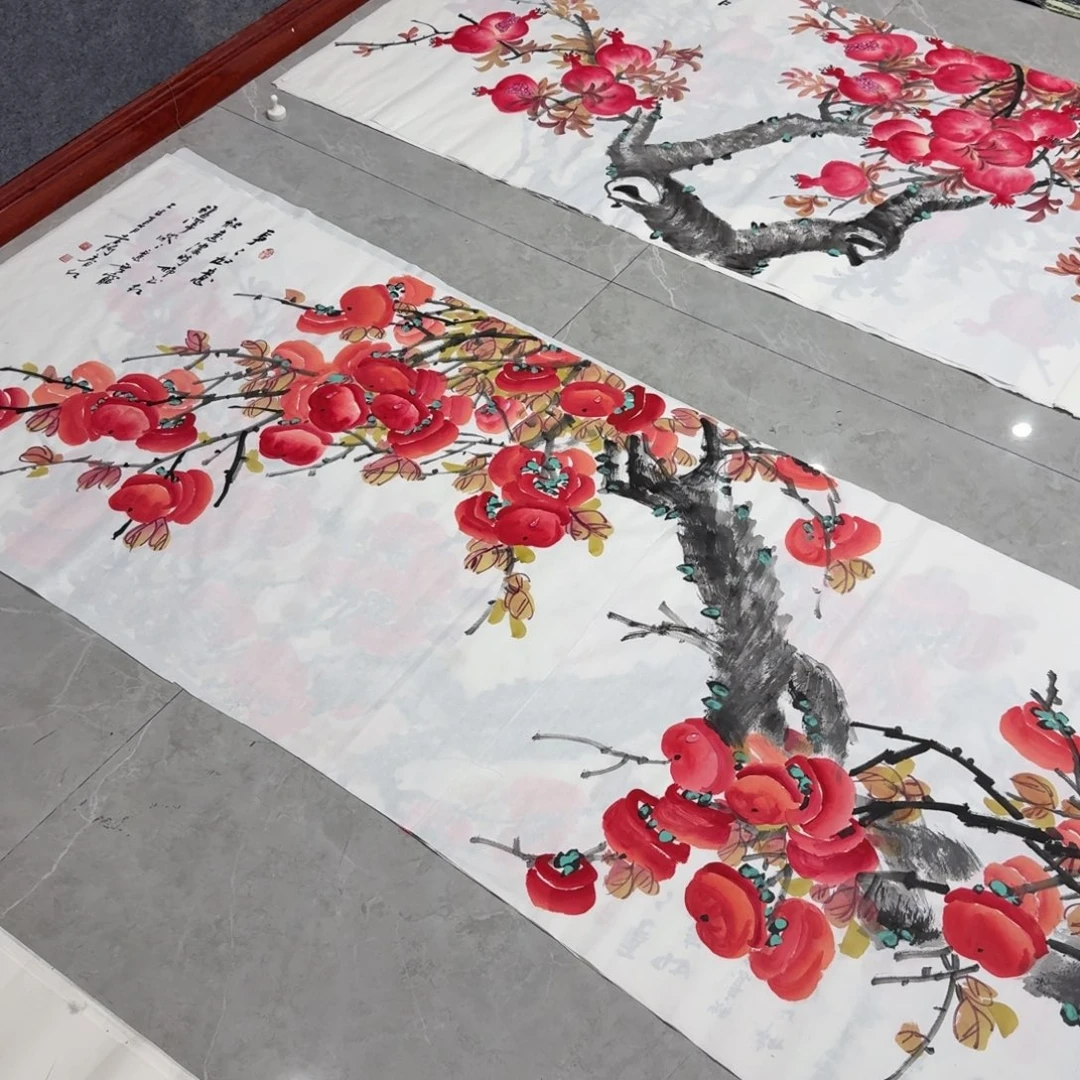 已***置国画尺寸100X180纯手绘作品