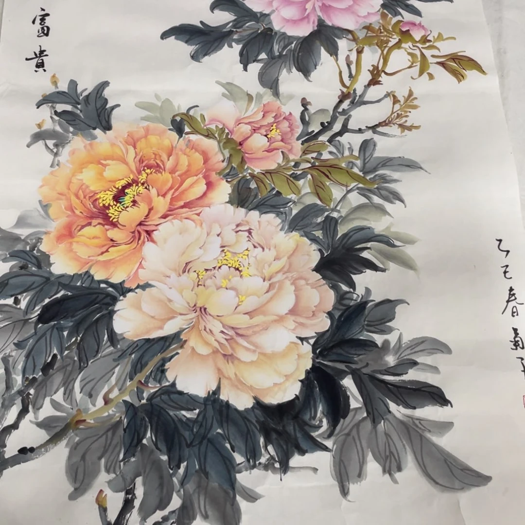 国画何福菊老师绘画