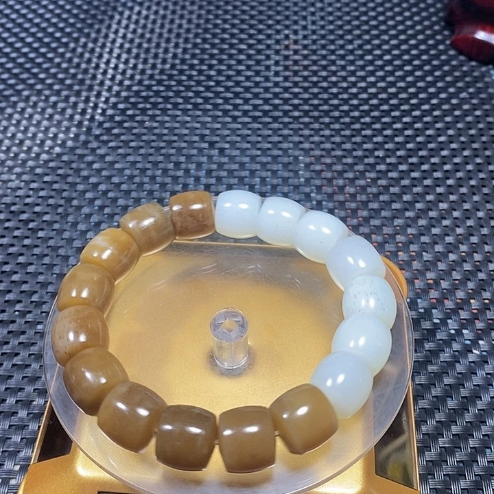 和田玉（糖玉）未镶嵌手串和田玉糖白玉手串