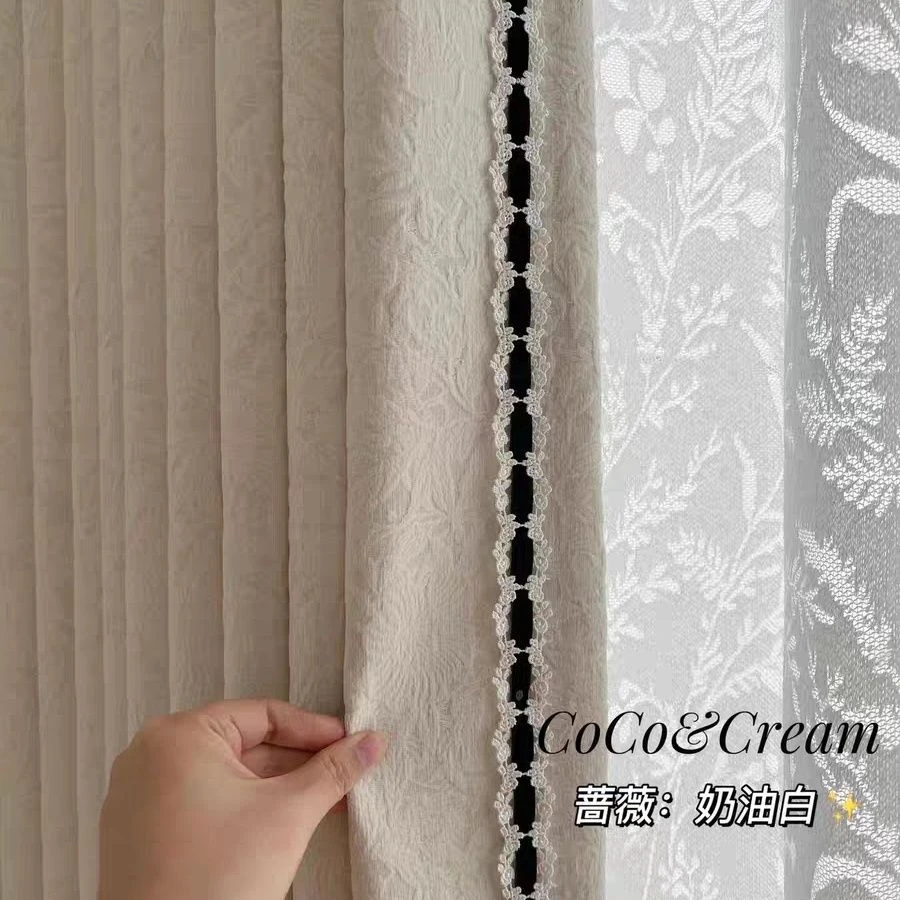 佳佳 蔷薇 法式小香风现代轻奢卧室客厅窗帘遮光高级感