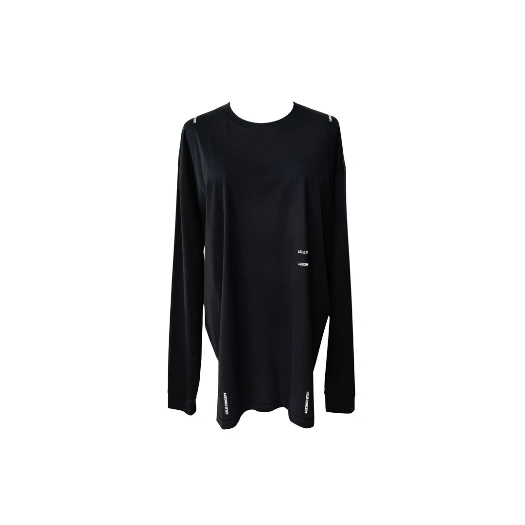 LELE CONCEPT｜「漾」四季款长袖字母logo长袖T恤S0559