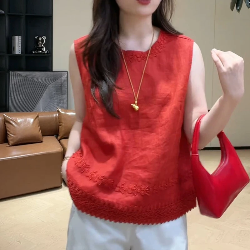 2025夏季韩系新款时尚气质百搭显瘦设计感背心LK2504069