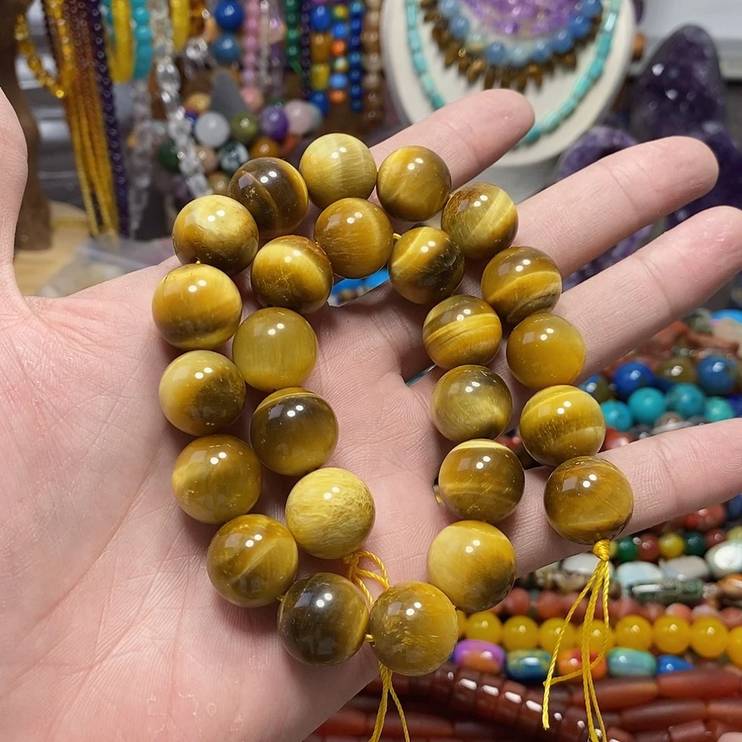石英质玉未镶嵌，A品金虎眼16mm，
