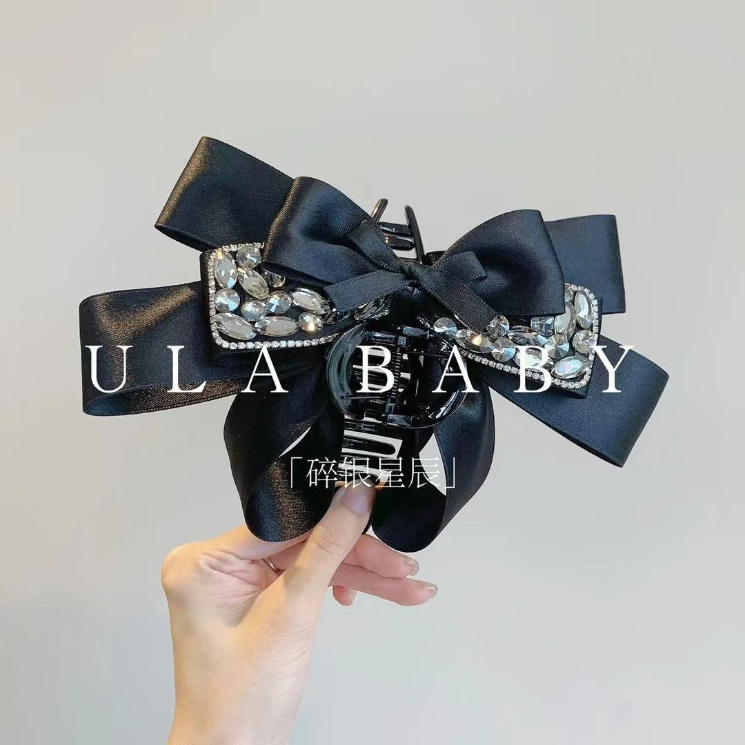 【喜儿ula】7-30-2「碎银星辰」赫本高级感蝴蝶结抓夹