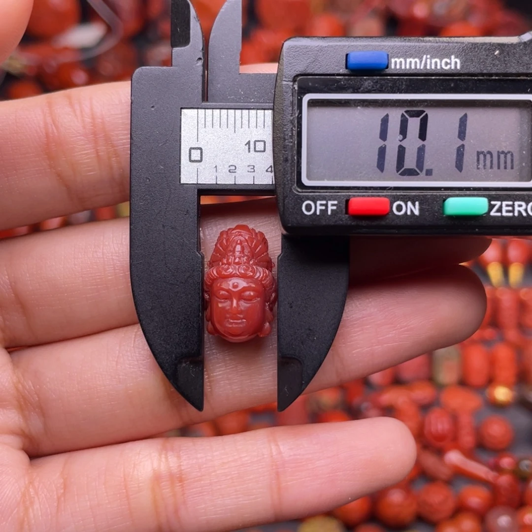 南红玛瑙未镶嵌配饰观音头款